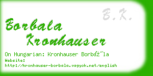 borbala kronhauser business card